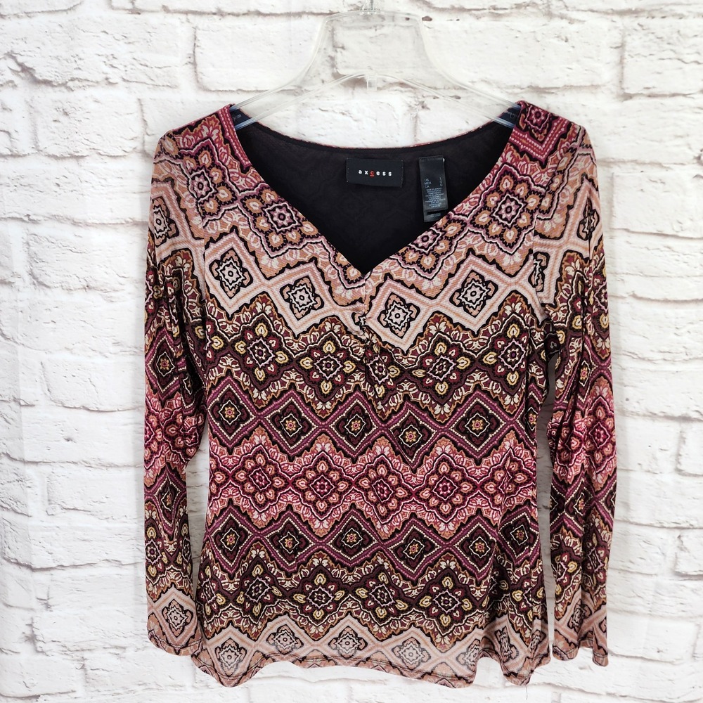 Vintage Y2K Mesh Top Large Fairy Grunge Festival Sheer Hippie Mandala Boho Indie